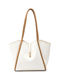 Lino Perros Colourblocked Oversized Structured Tote Bag with Tasselled