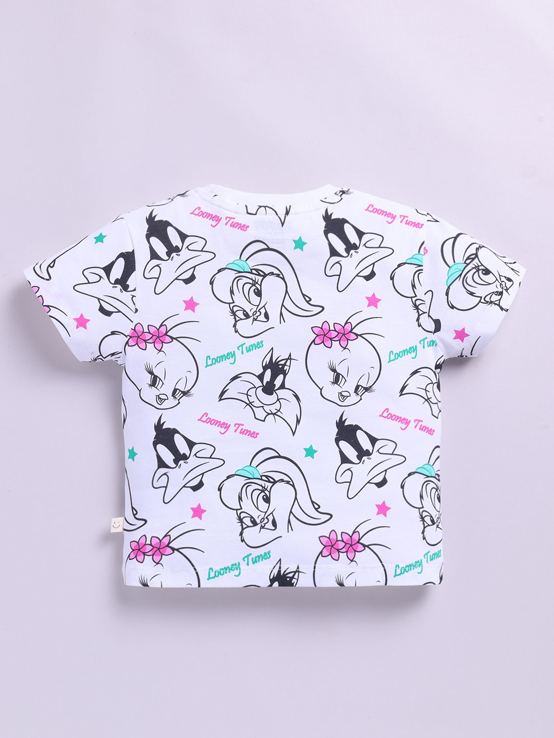 Happy Faces Kids Girls Looney Tunes Printed Pure Cotton T-Shirt