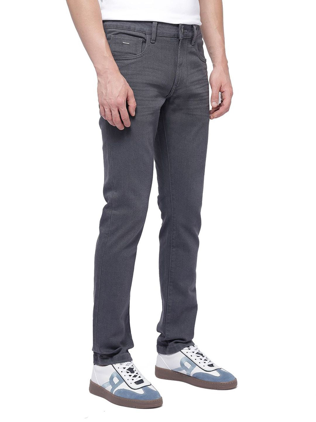 RARE RABBIT Men Comfort Mid-Rise No Fade Stretchable Jeans