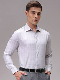 The Indian Garage Co. X Luxe Men Slim Fit Opaque Checked Formal Shirt