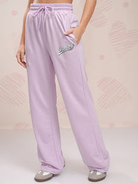 Tokyo Talkies Lavender Dumbo Printed Round Neck Short Sleeves T Shirt With Trouser