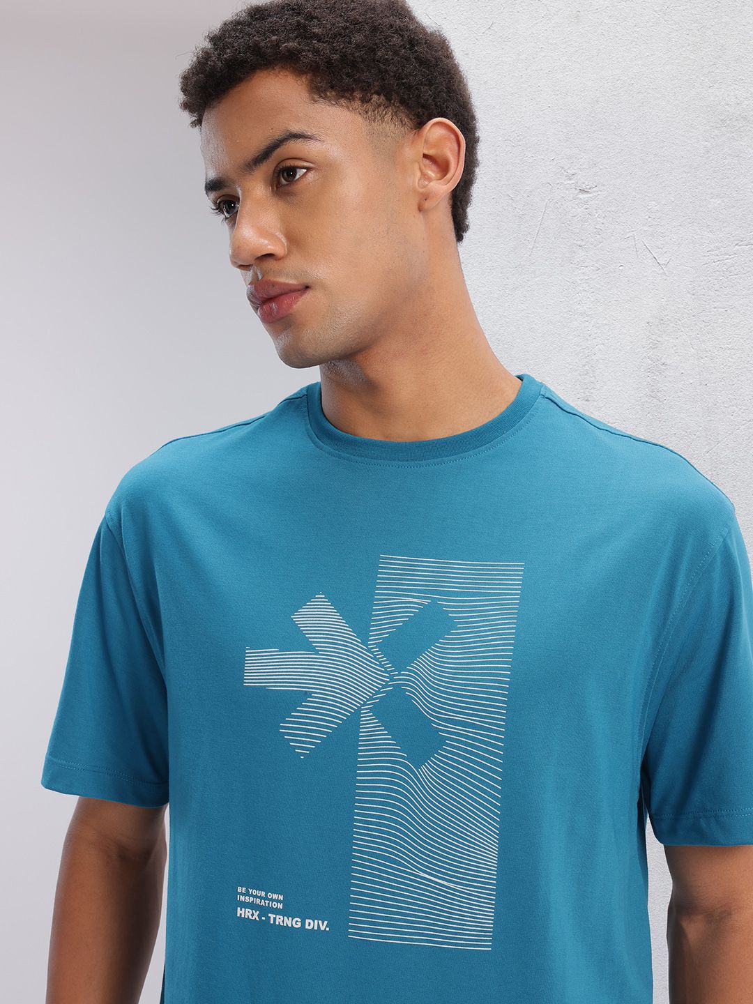 HRX by Hrithik Roshan Brand Logo Print Training T-shirt