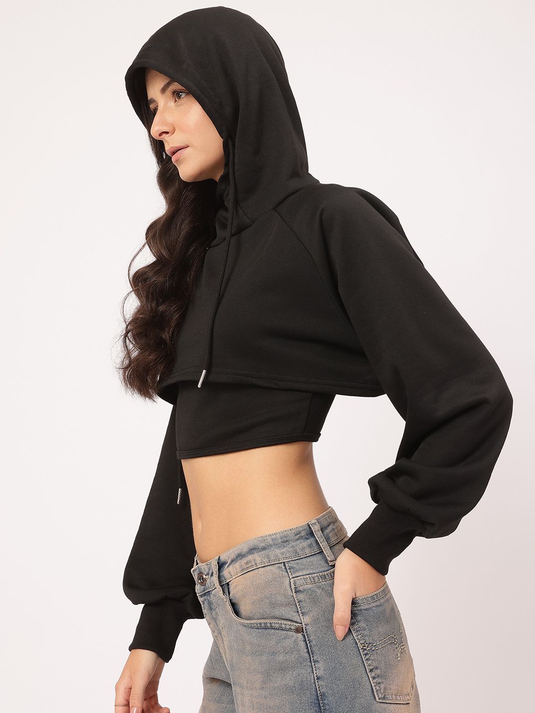 DressBerry Grunge Streetwear Cropped Sweatshirt with Top