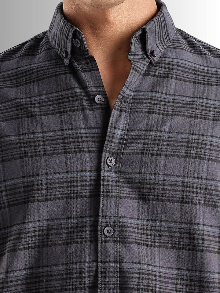 ADRO Standard Tartan Checks Baju Kasual Berpetak
