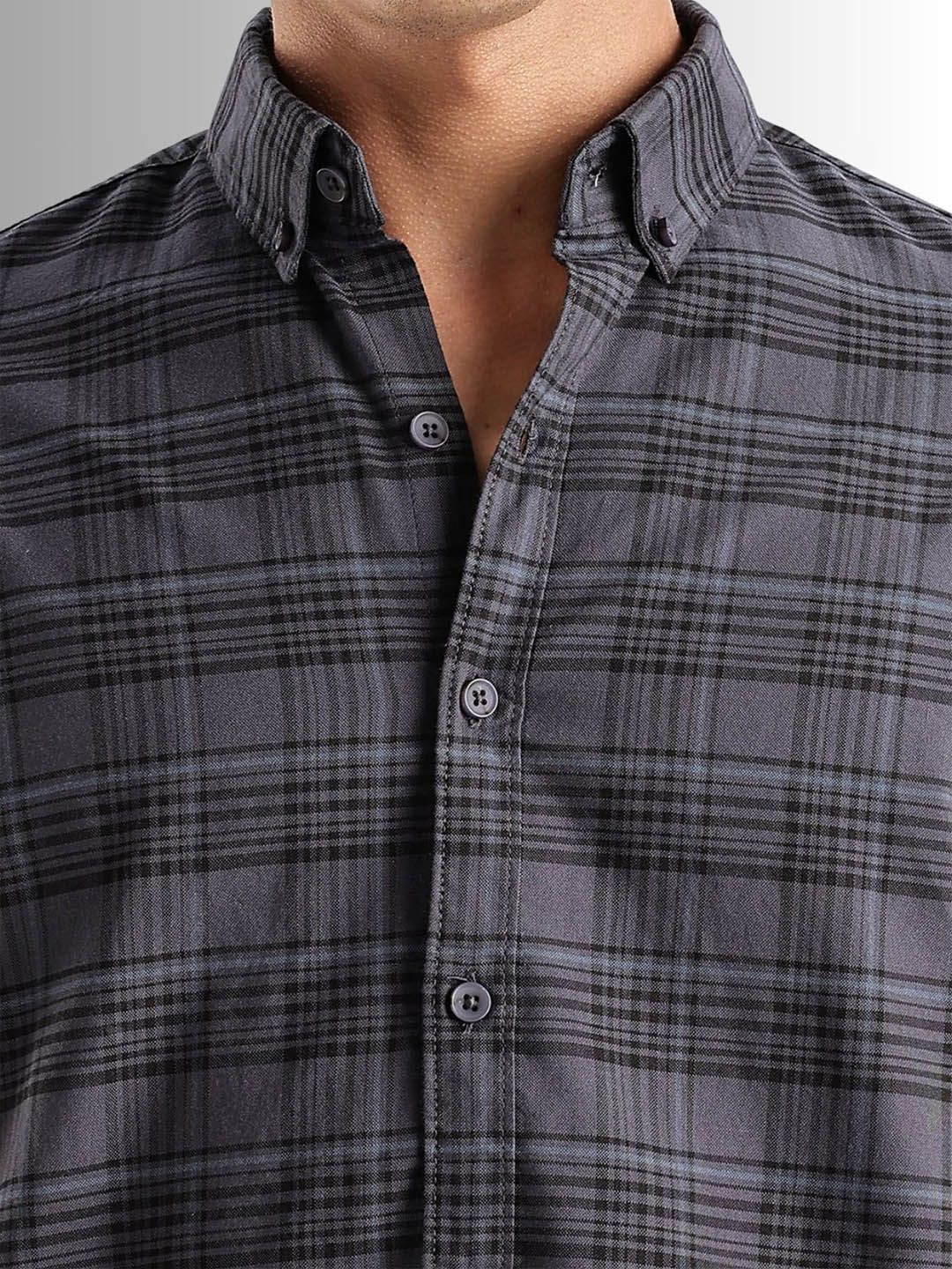 ADRO Standard Tartan Checks Baju Kasual Berpetak