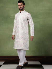 SOJANYA Men Embroidered Thread Work Kurta