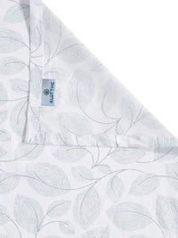 KLOTTHE White Floral Printed 400 TC Kapas Tulen Cadar Super King Dengan 2 Sarung Bantal