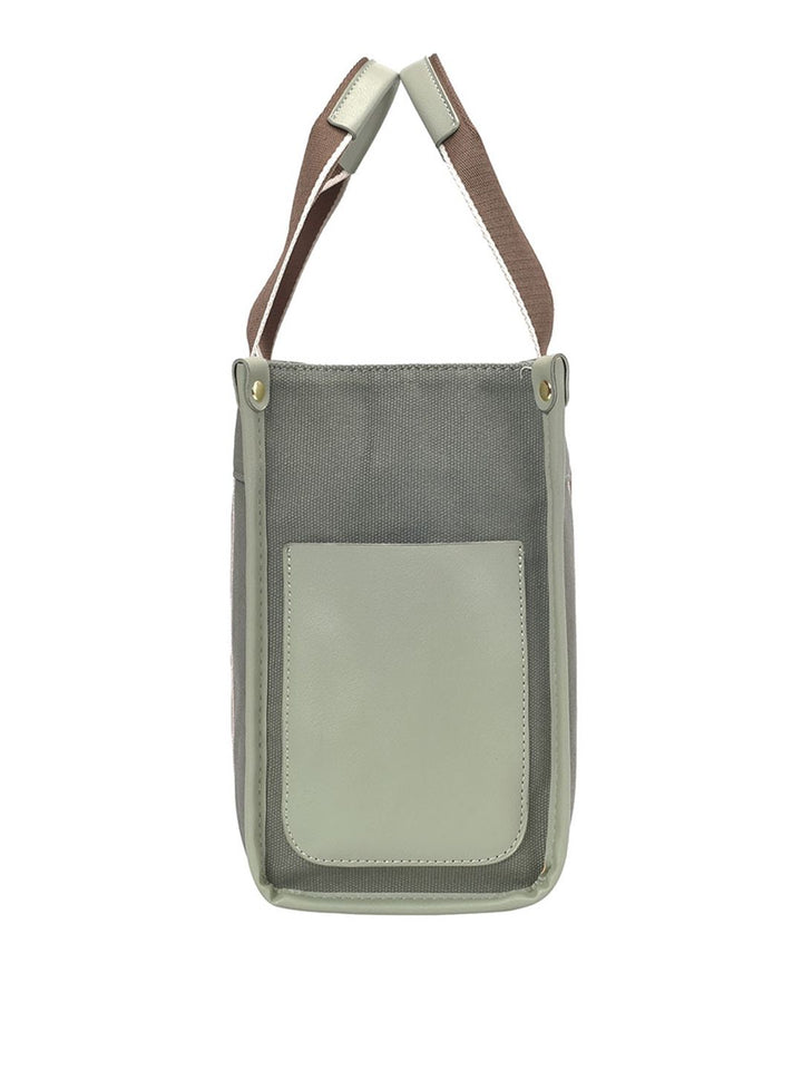 Lino Perros Self Design Canvas Structured Handheld Bag