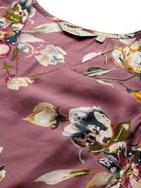 Anouk Floral Printed Straight Kurta