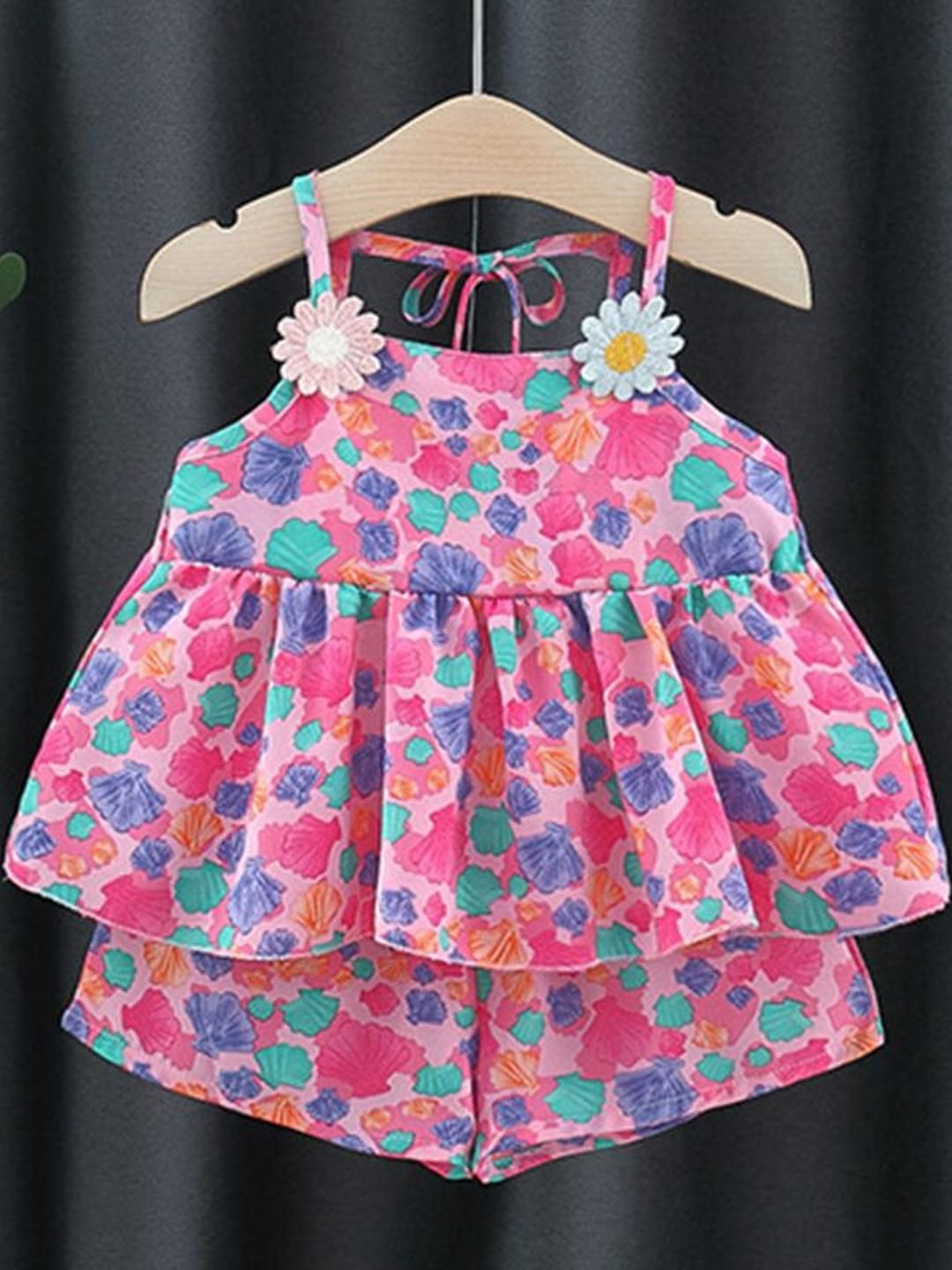 Peachmode Kids-Girls Teal Co-Ords