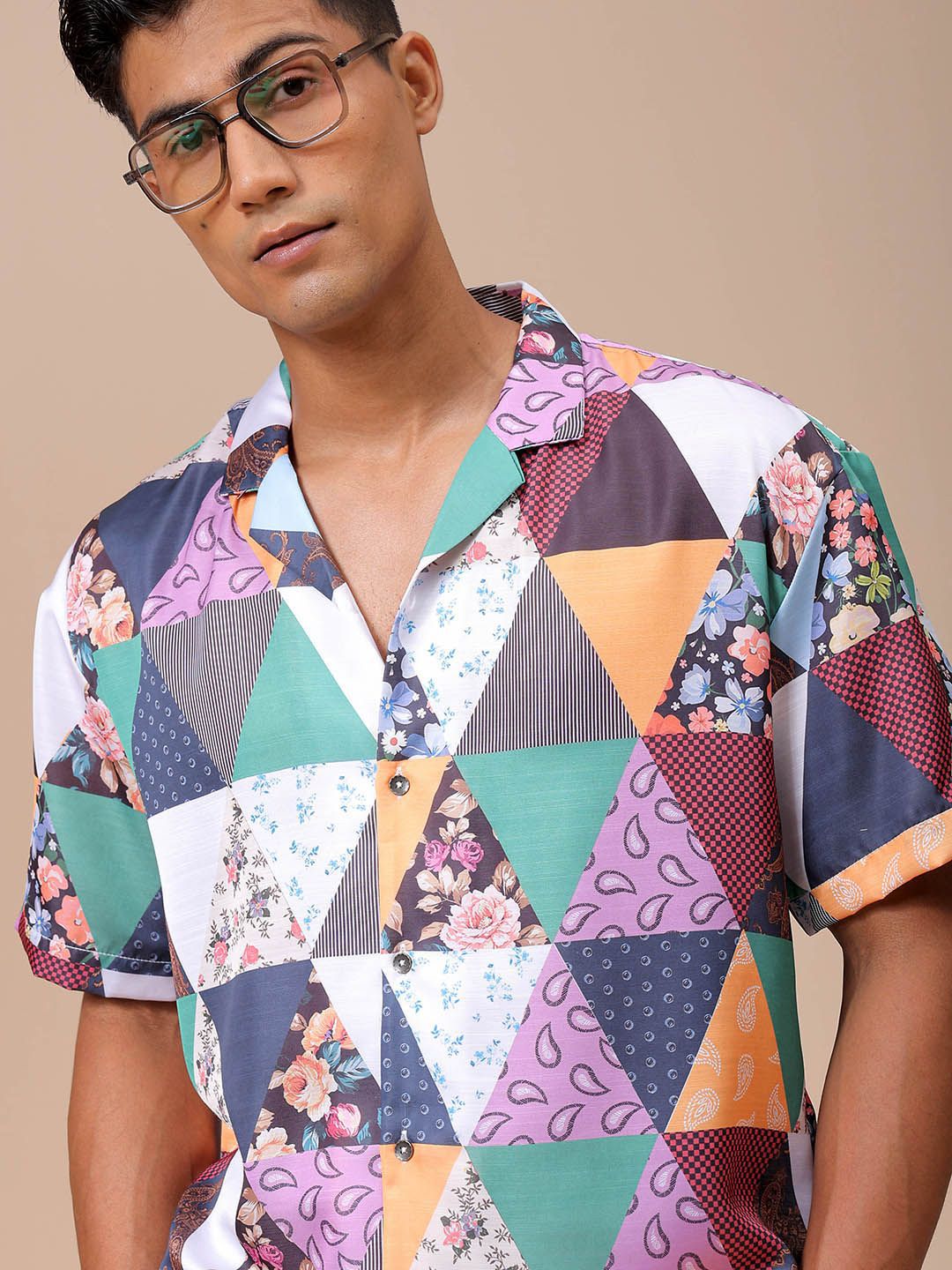 The Indian Garage Co Men Relaxed Fit Indie Printed Resortwear Shirt