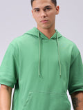 The Indian Garage Co Men Solid Hooded Sweatshirt