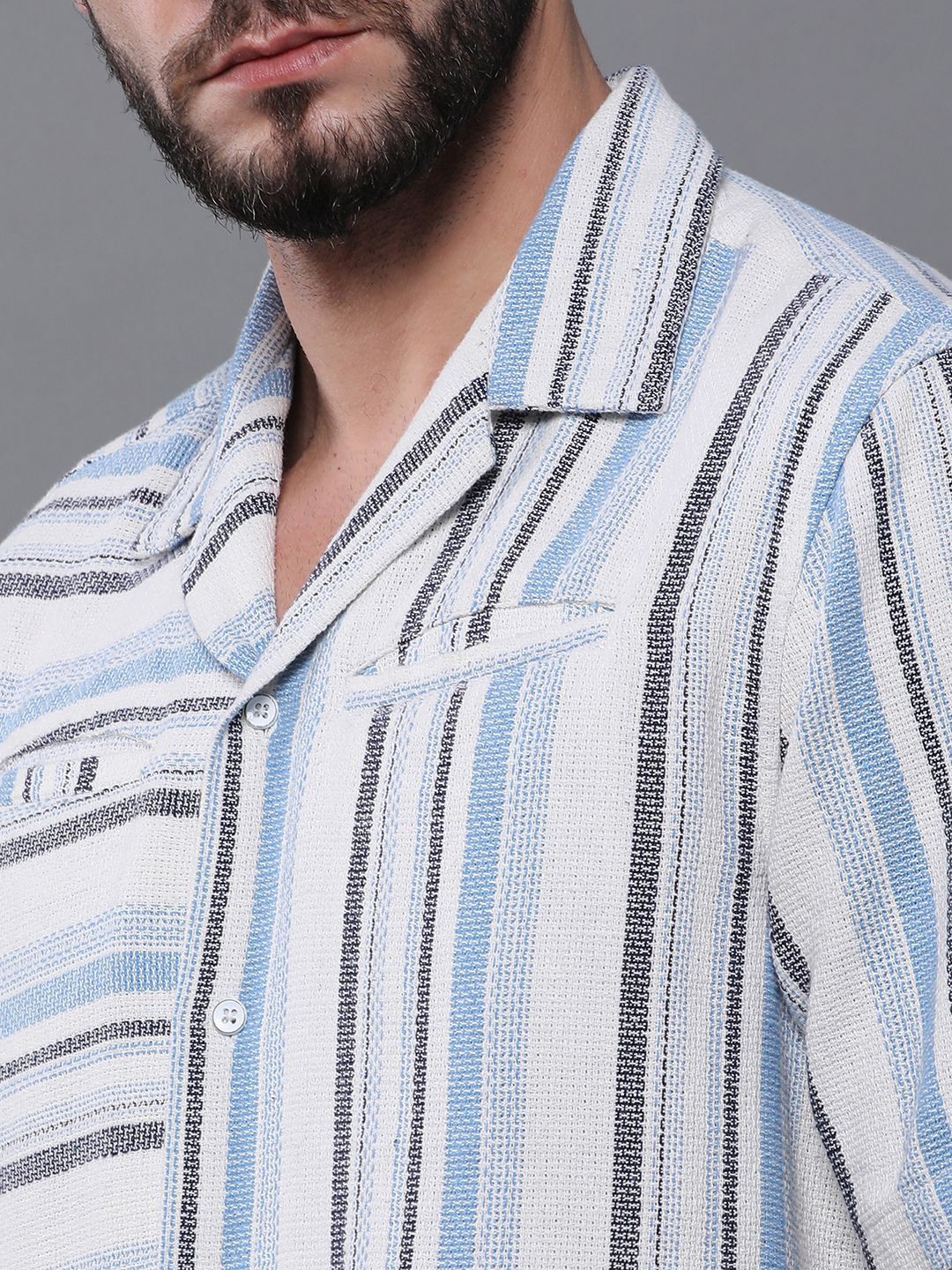 Difference of Opinion Men Standard Opaque Striped Casual Shirt