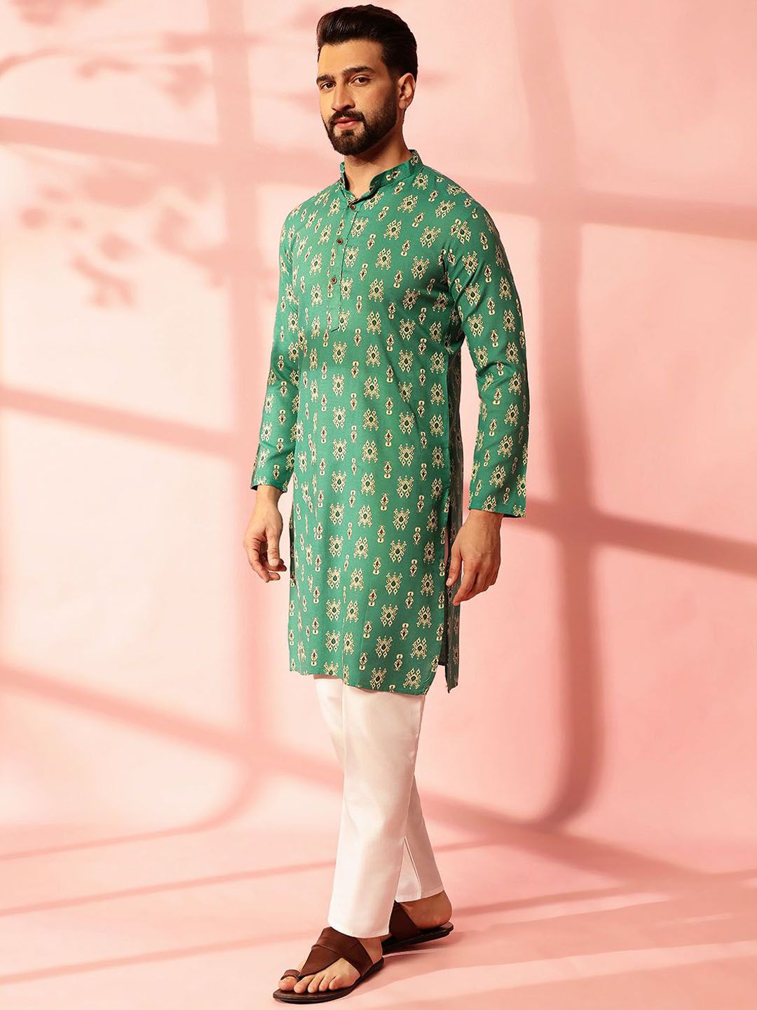Anouk Men Paisley Printed Regular Kurta with Pyjamas