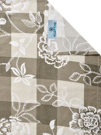 KLOTTHE Beige Floral Printed 300 TC King  Bedsheets