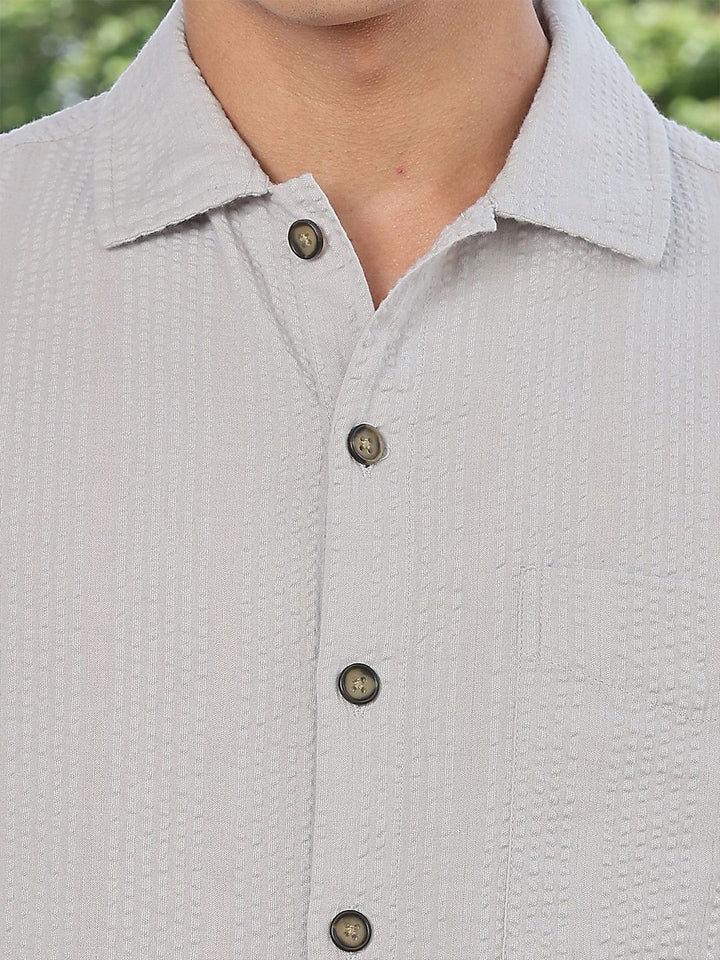 Thomas Scott Men's Premium Seersucker Cotton Casual Shirt