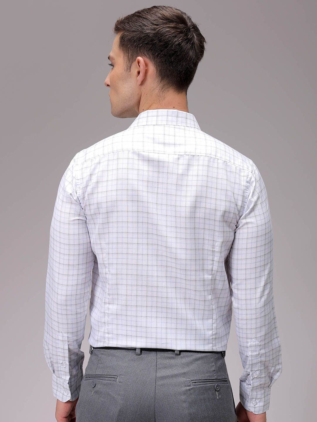 The Indian Garage Co. X Luxe Men Slim Fit Multi Stripes Opaque Striped Formal Shirt