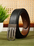 Teakwood Leathers Men Textured Leather Reversible Formal Belt