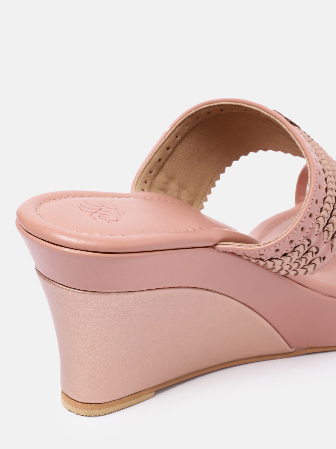 House of Pataudi Woven Design Wedge Heels