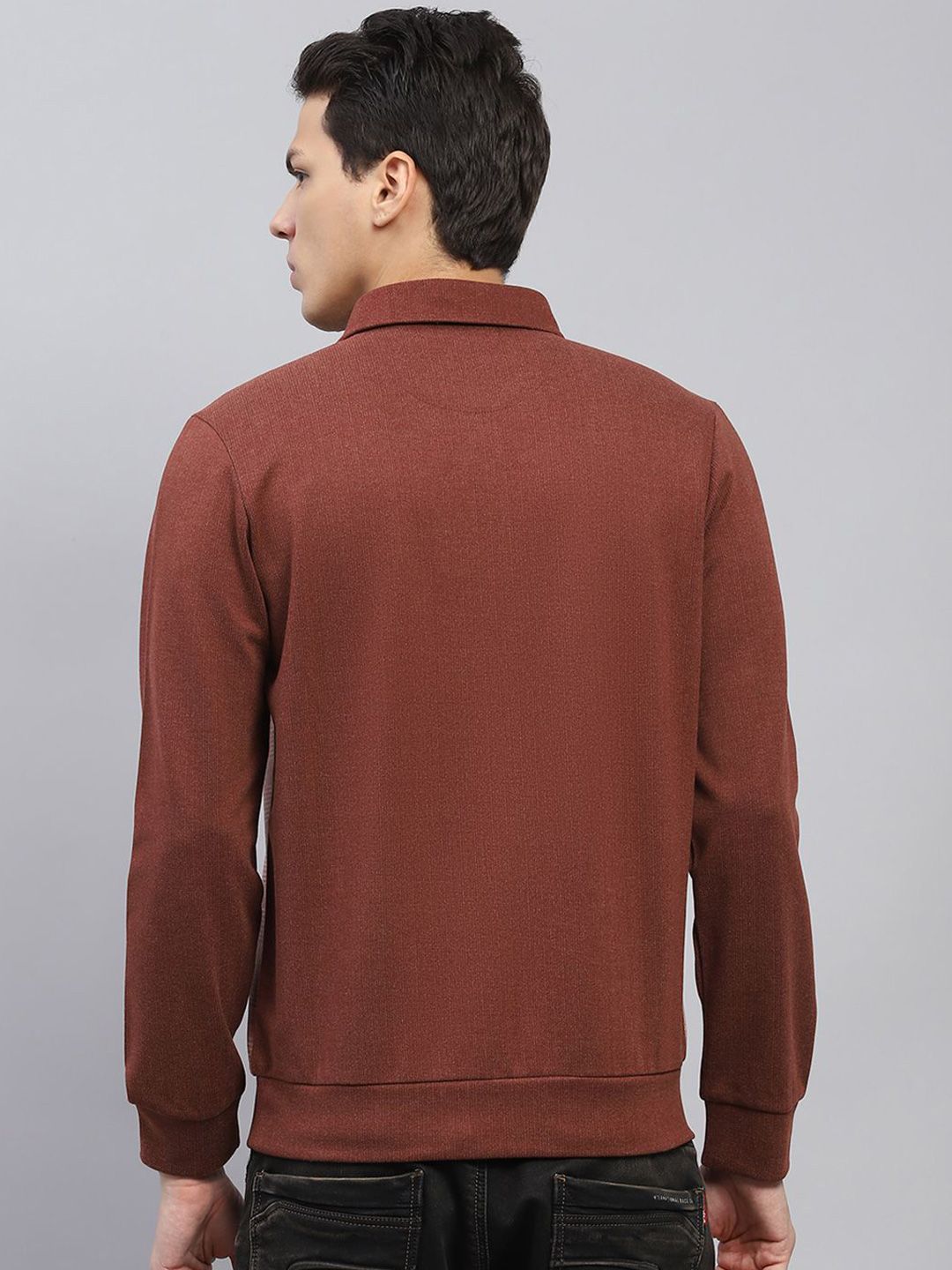 Monte Carlo Men Self Design Cotton Sweatshirt