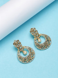 Anting-anting Drop Kontemporari Anouk Saduran Emas