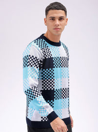The Indian Garage Co Men Checked Pullover Sweaters