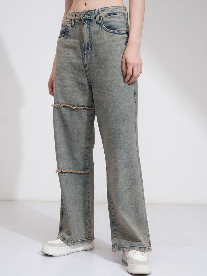 Street By Tokyo Talkies Women Flared High-Rise Stretchable Jeans