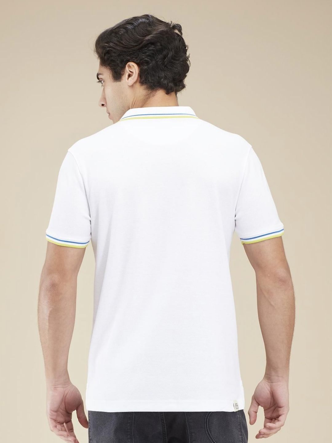 Being Human Men Solid Polo Collar Cotton Slim Fit T-shirt