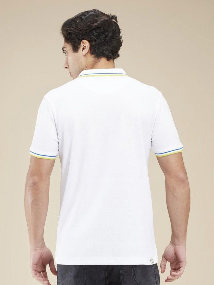 Being Human Men Solid Polo Collar Cotton Slim Fit T-shirt
