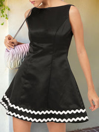 DressBerry Old-school Couture Satin Low back A-Line Mini Dress