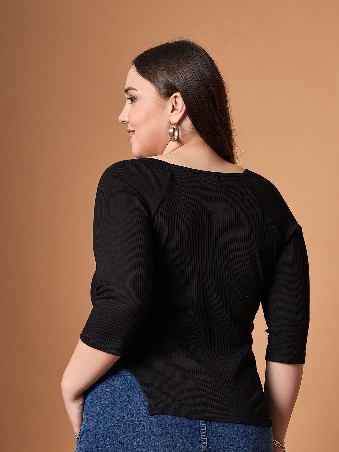 SASSAFRAS Curve Sweetheart Neck Top