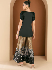 Antheaa Embellished V-Neck Top With Palazzos Co-Ords