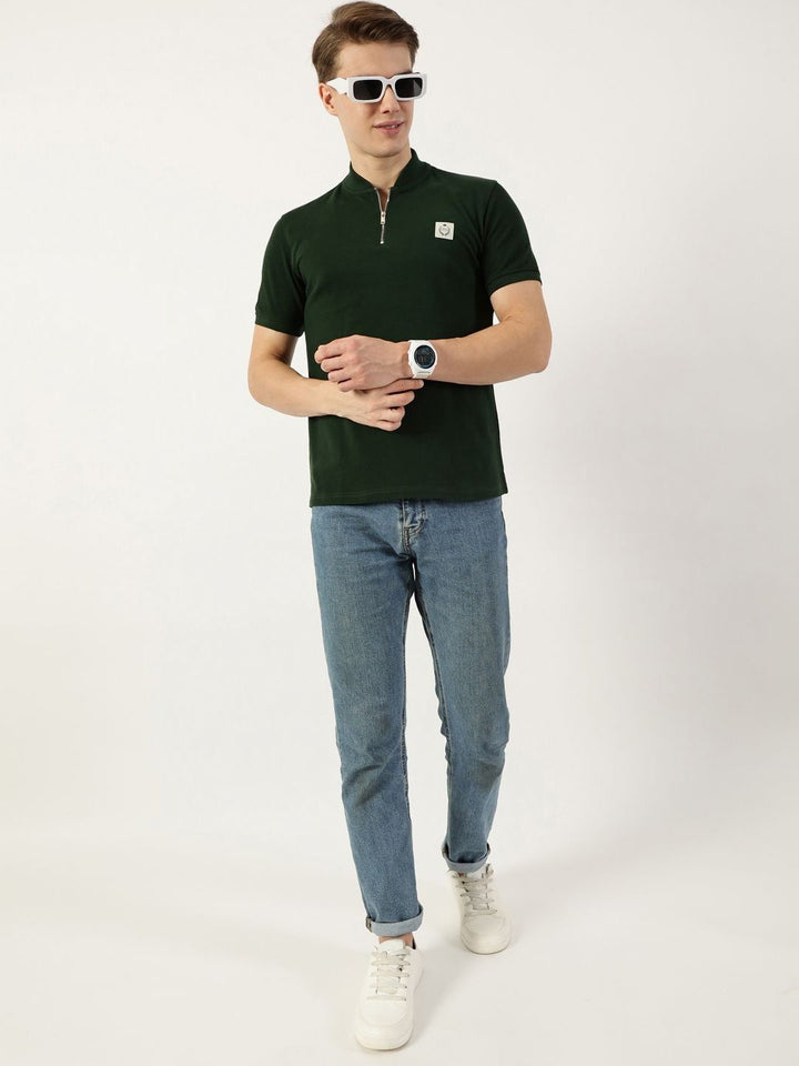 Thomas Scott Men Mandarin Collar T-shirt
