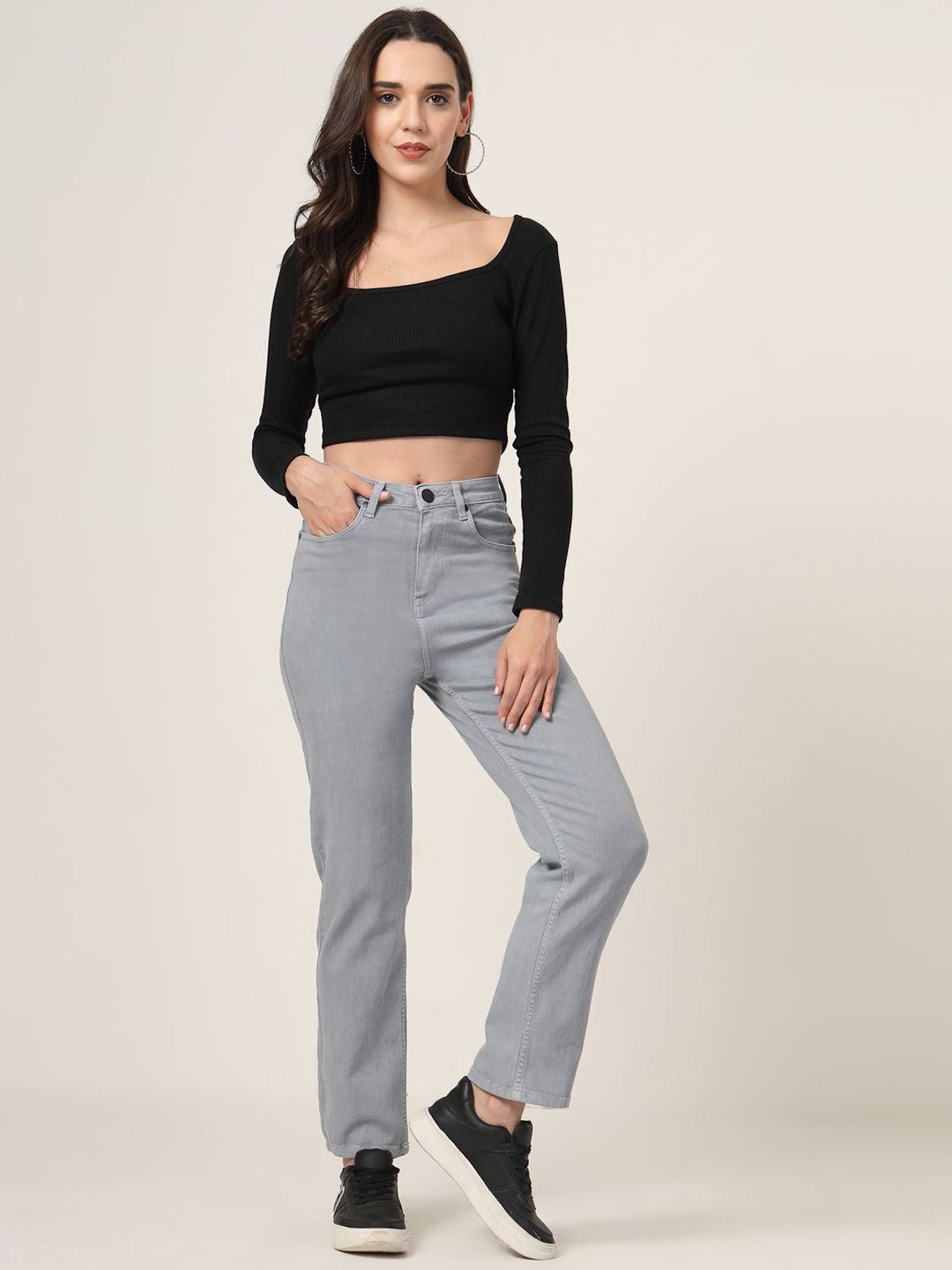 Style Quotient Women Straight Fit High-Rise Stretchable Denim Jeans
