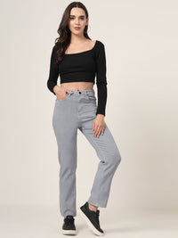 Style Quotient Women Straight Fit High-Rise Stretchable Denim Jeans