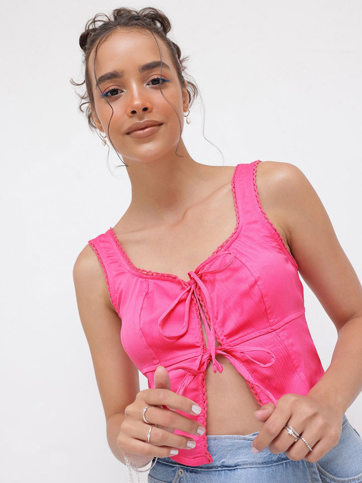 DressBerry Femme Chic Bow Front Top