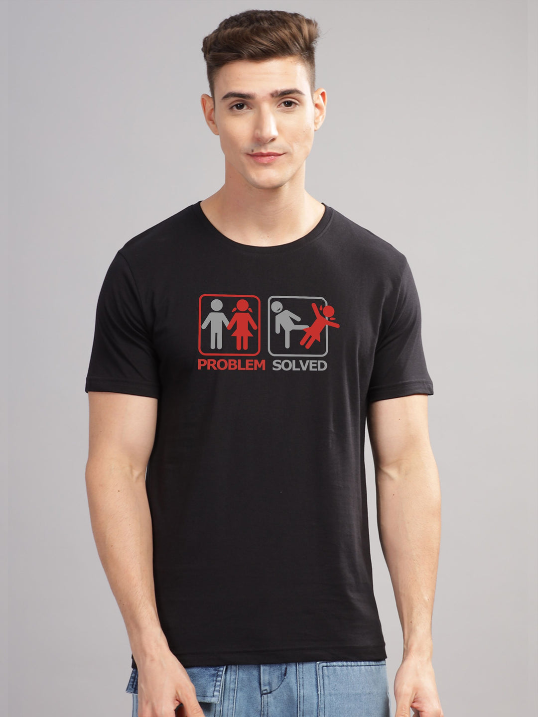 ADRO Men Graphic Printed Round Neck Cotton T-shirt