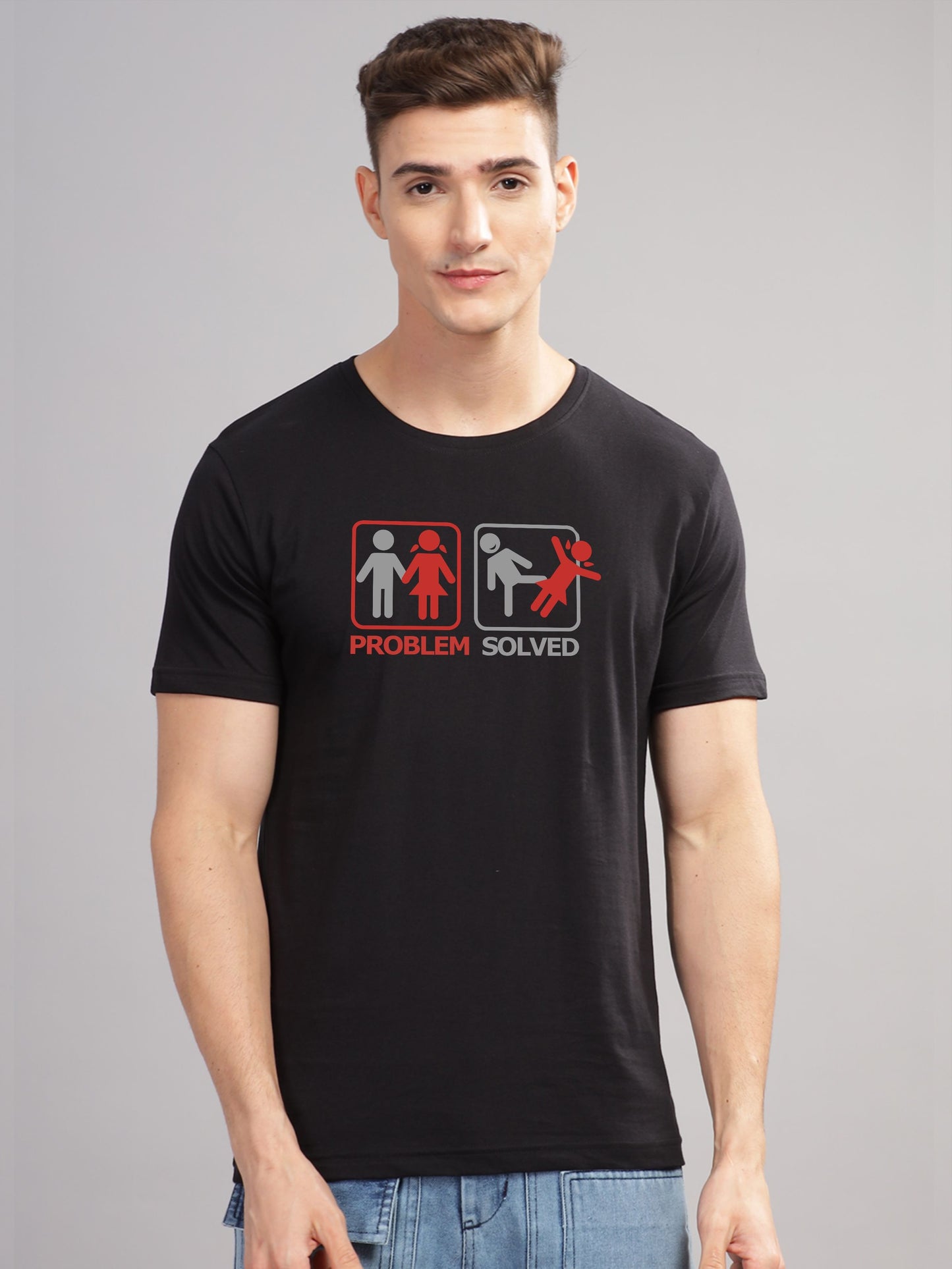 ADRO Men Graphic Printed Round Neck Cotton T-shirt