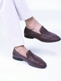 MONKSTORY Men Brown PU Loafers