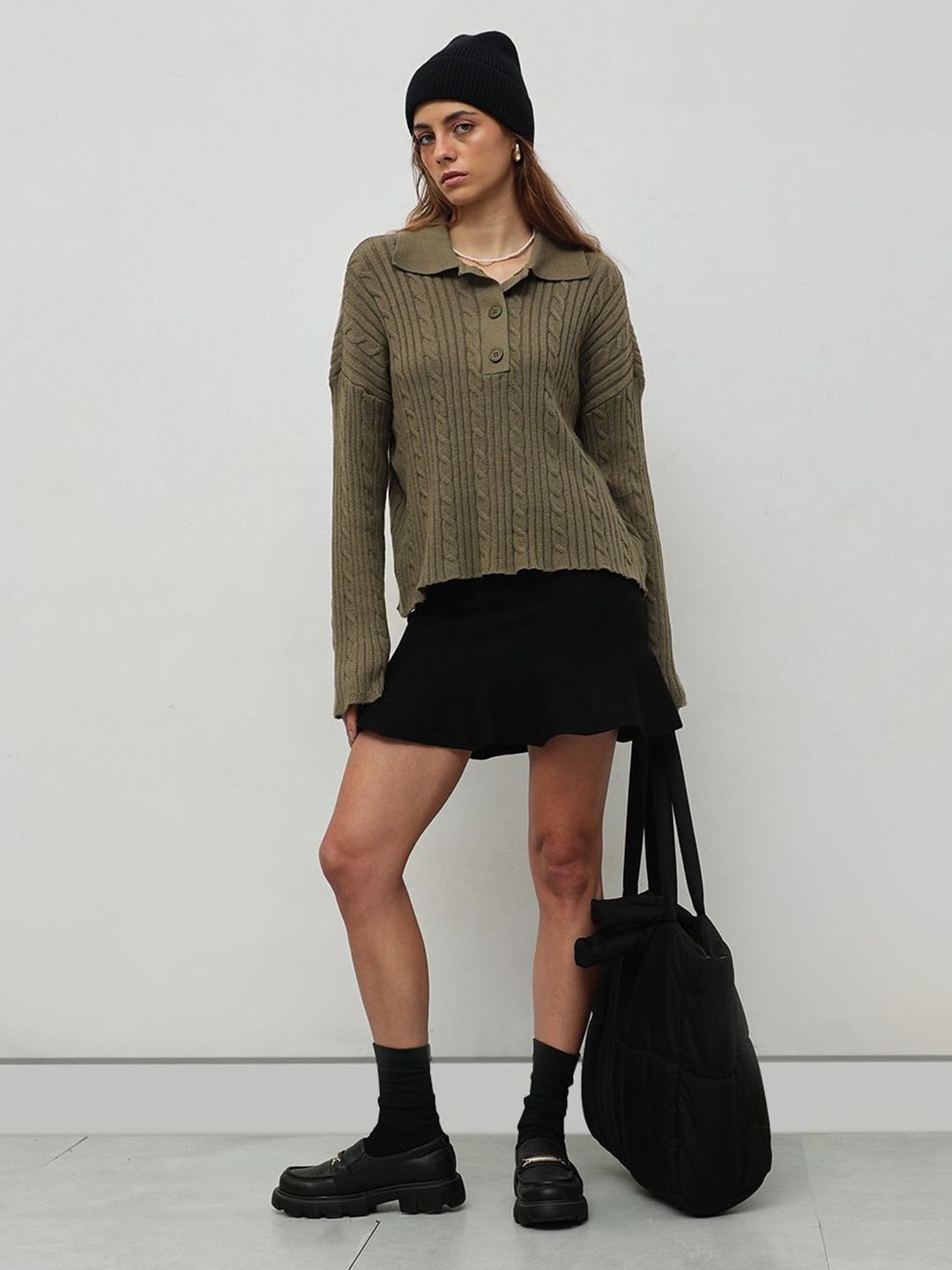 STREET 9 Women Cable Knit Pullover