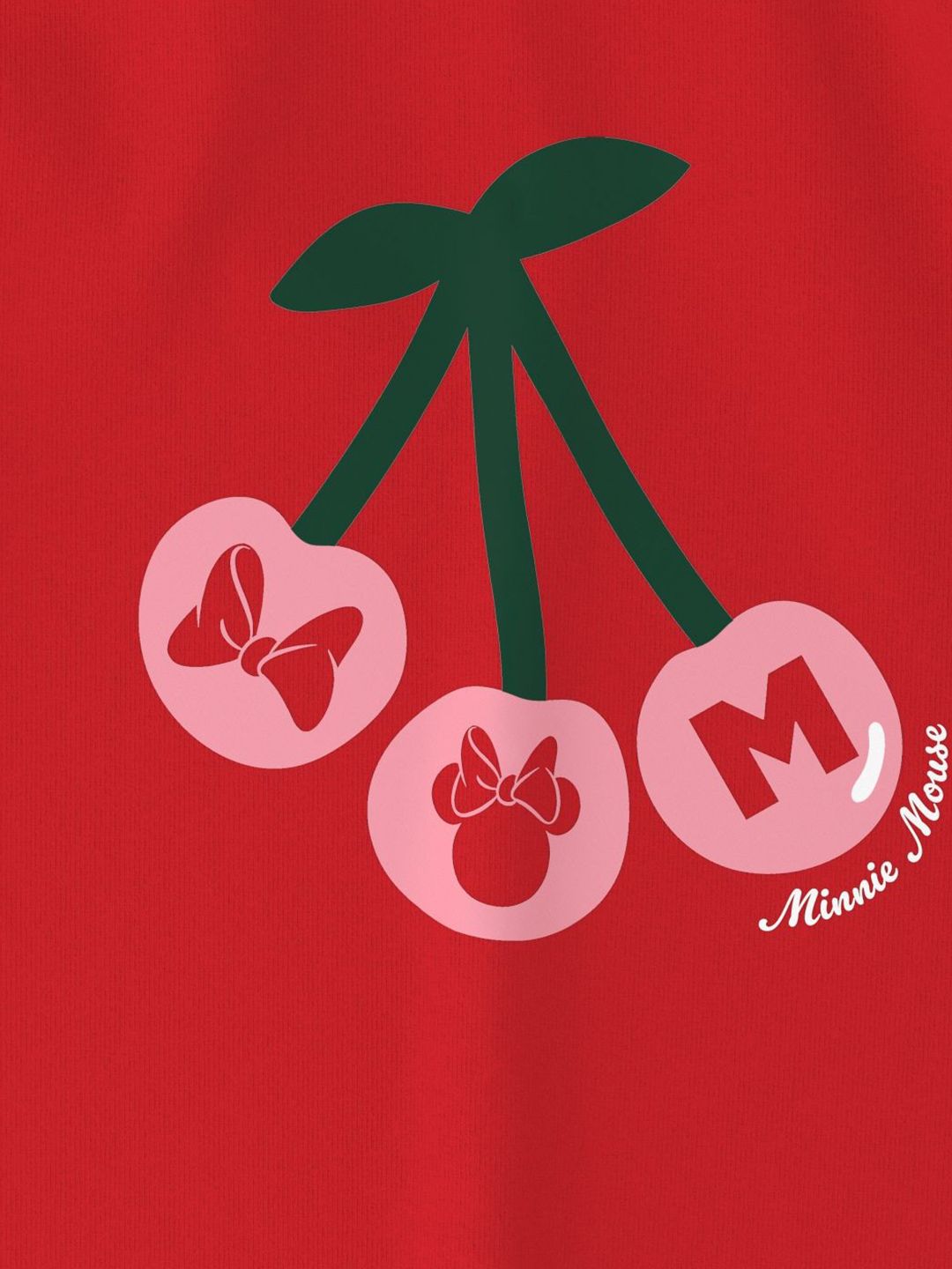 Nauti Nati Girls Pack of 2 Multi Disney Minnie Mouse Cherry Pop Printed T-Shirts