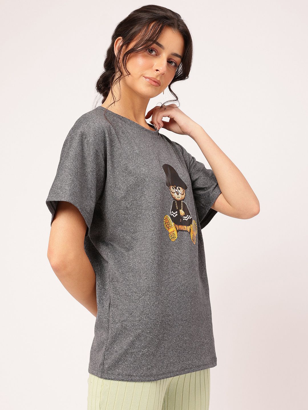 DressBerry Goofy Gains Printed Relaxed Fit T-shirt