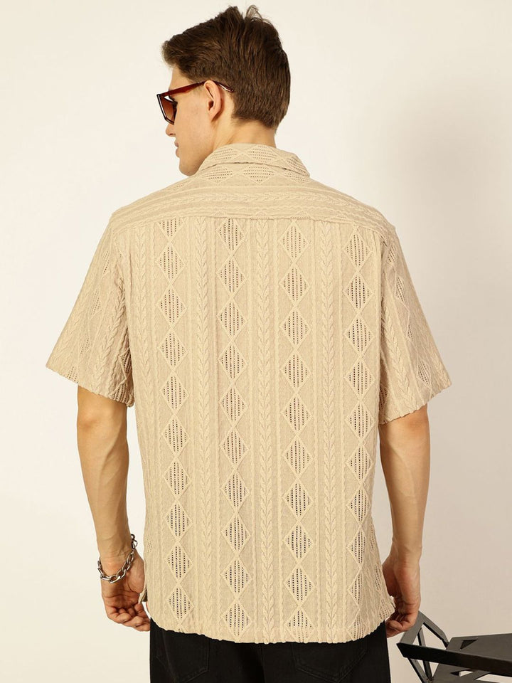 Thomas Scott Men Premium Semi Sheer Casual Shirt