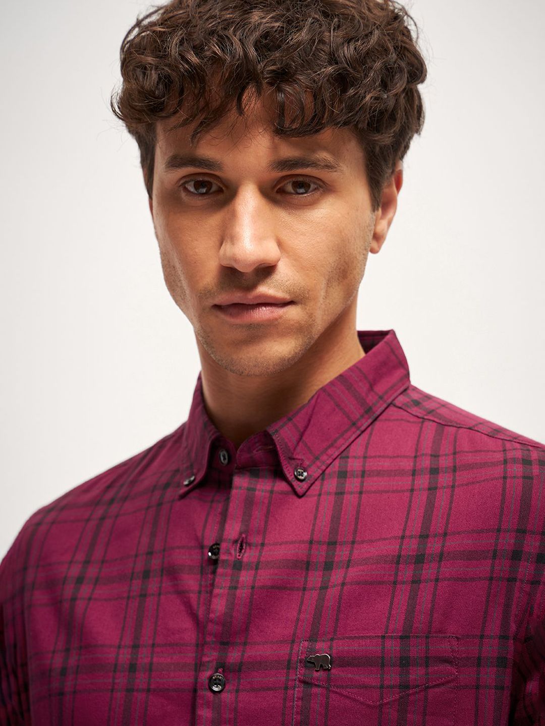 THE BEAR HOUSE Men Slim Fit Tartan Checks Opaque Checked Casual Shirt