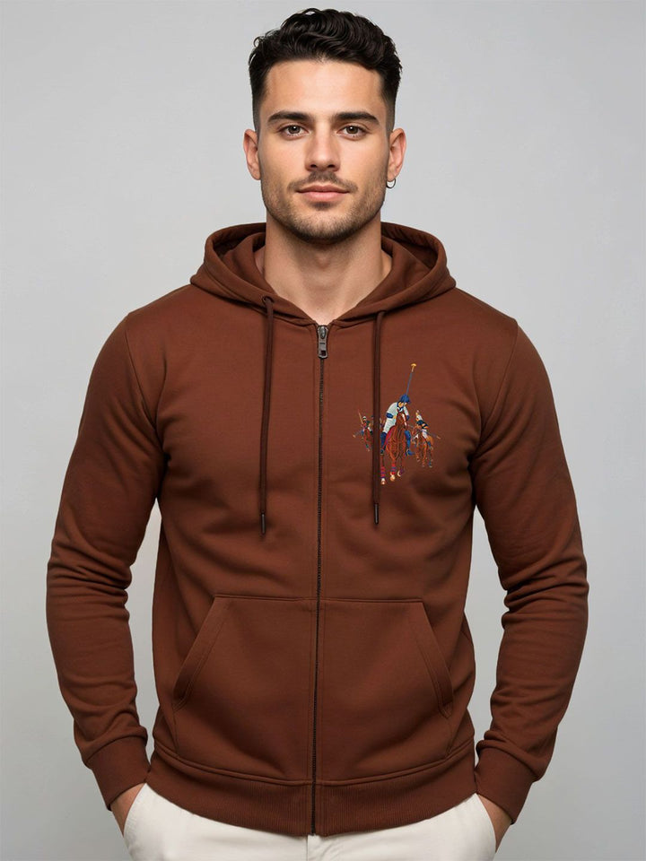 ADRO Men Printed Hooded Sweatshirt