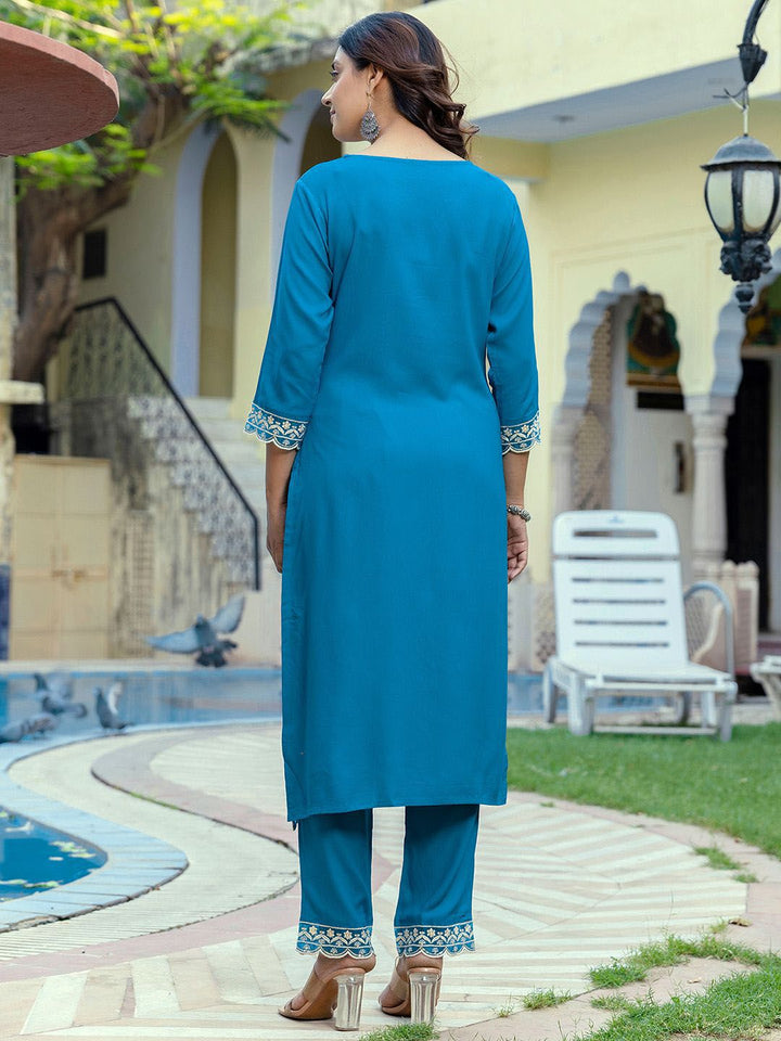 KALINI Women Ethnic Motifs Embroidered Regular Sequinned Kurta
