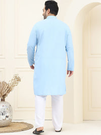SOJANYA PLUS Plus Size Pure Cotton Straight Kurta with Pyjamas