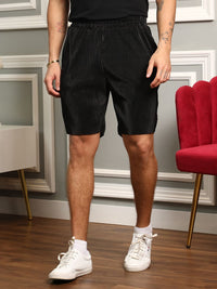 Campus Sutra Pleat-Creased Shirt With Short