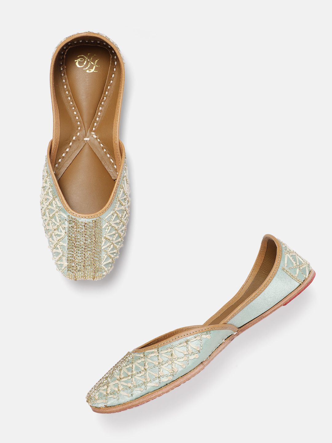 House of Pataudi Embellished Ethnic Mojaris