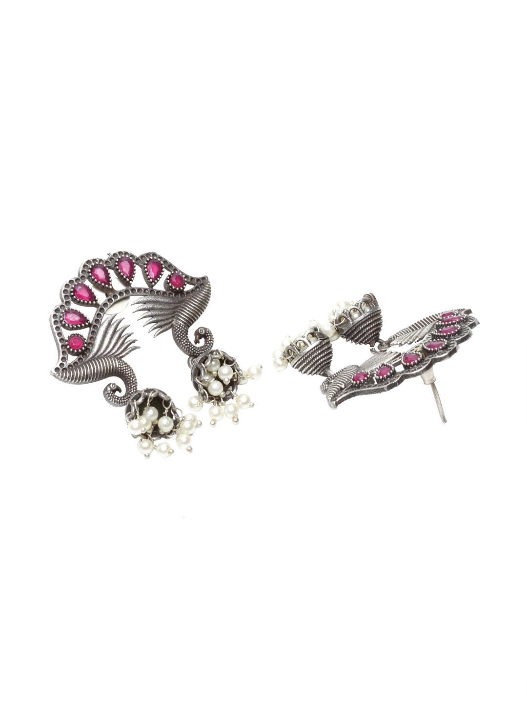 Anting-anting Drop Kontemporari Bersalut Perak Anouk Cubic Zirconia